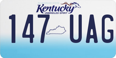 KY license plate 147UAG