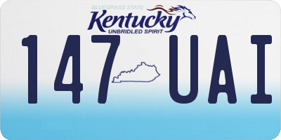KY license plate 147UAI