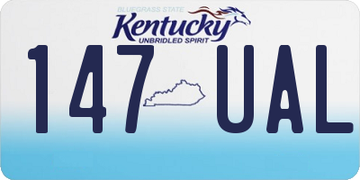 KY license plate 147UAL