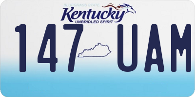 KY license plate 147UAM
