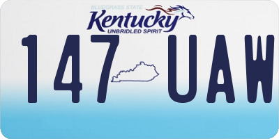 KY license plate 147UAW