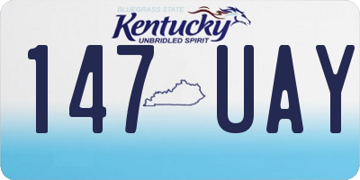 KY license plate 147UAY