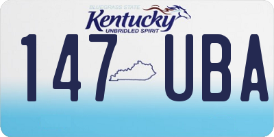 KY license plate 147UBA