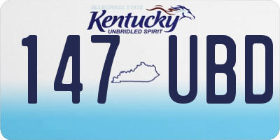 KY license plate 147UBD
