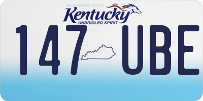 KY license plate 147UBE