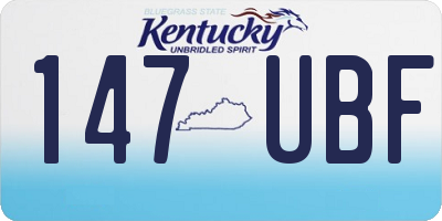 KY license plate 147UBF