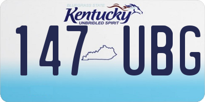KY license plate 147UBG