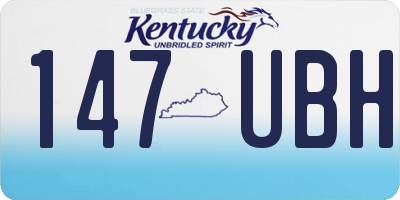 KY license plate 147UBH