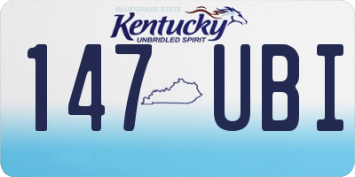 KY license plate 147UBI