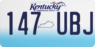 KY license plate 147UBJ