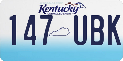 KY license plate 147UBK