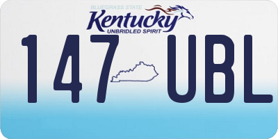 KY license plate 147UBL