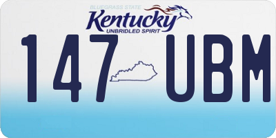 KY license plate 147UBM