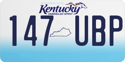 KY license plate 147UBP