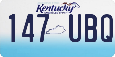 KY license plate 147UBQ
