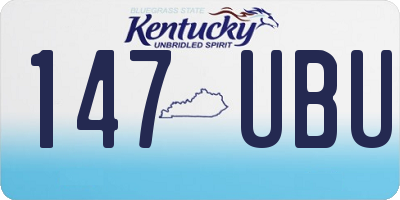 KY license plate 147UBU