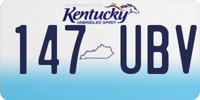 KY license plate 147UBV