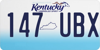 KY license plate 147UBX