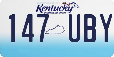 KY license plate 147UBY
