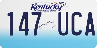 KY license plate 147UCA