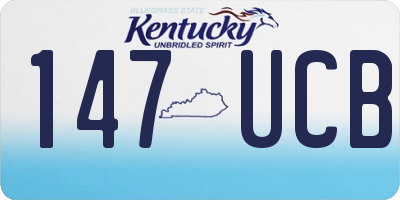 KY license plate 147UCB
