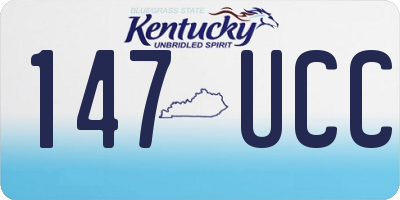 KY license plate 147UCC