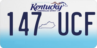 KY license plate 147UCF