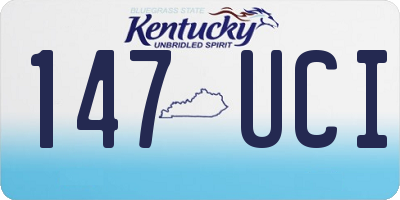 KY license plate 147UCI