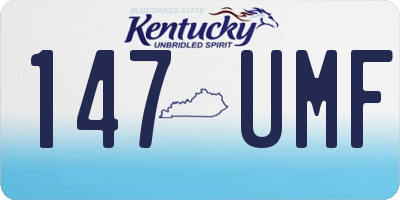 KY license plate 147UMF