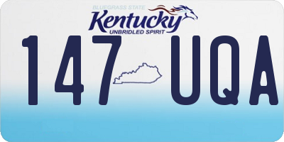 KY license plate 147UQA
