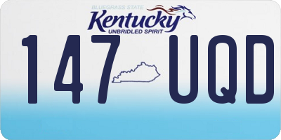KY license plate 147UQD