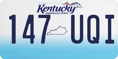 KY license plate 147UQI
