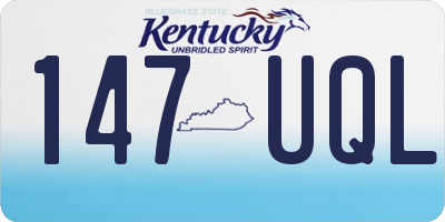 KY license plate 147UQL