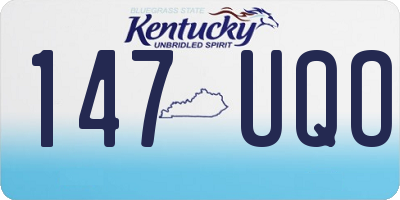 KY license plate 147UQO