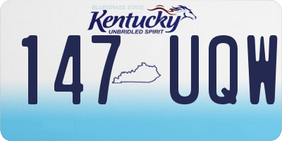 KY license plate 147UQW