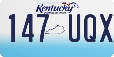 KY license plate 147UQX