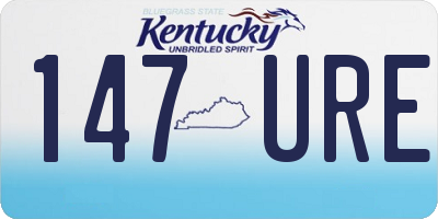 KY license plate 147URE