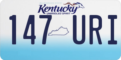 KY license plate 147URI