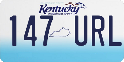 KY license plate 147URL