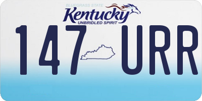 KY license plate 147URR