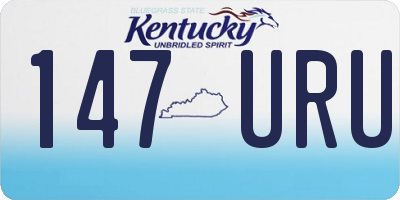 KY license plate 147URU