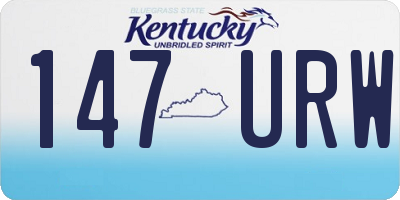 KY license plate 147URW