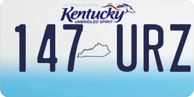 KY license plate 147URZ
