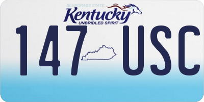 KY license plate 147USC