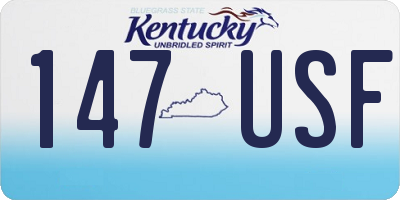 KY license plate 147USF