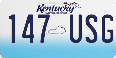 KY license plate 147USG