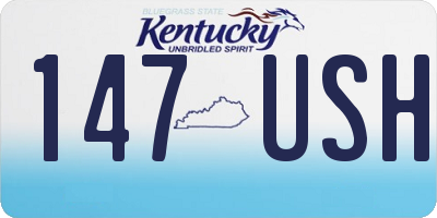 KY license plate 147USH