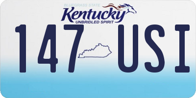 KY license plate 147USI