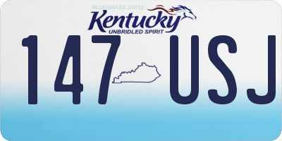 KY license plate 147USJ