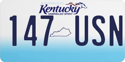 KY license plate 147USN
